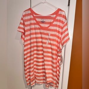 NWT Boutique shirt in vacation coral stripe size 3X